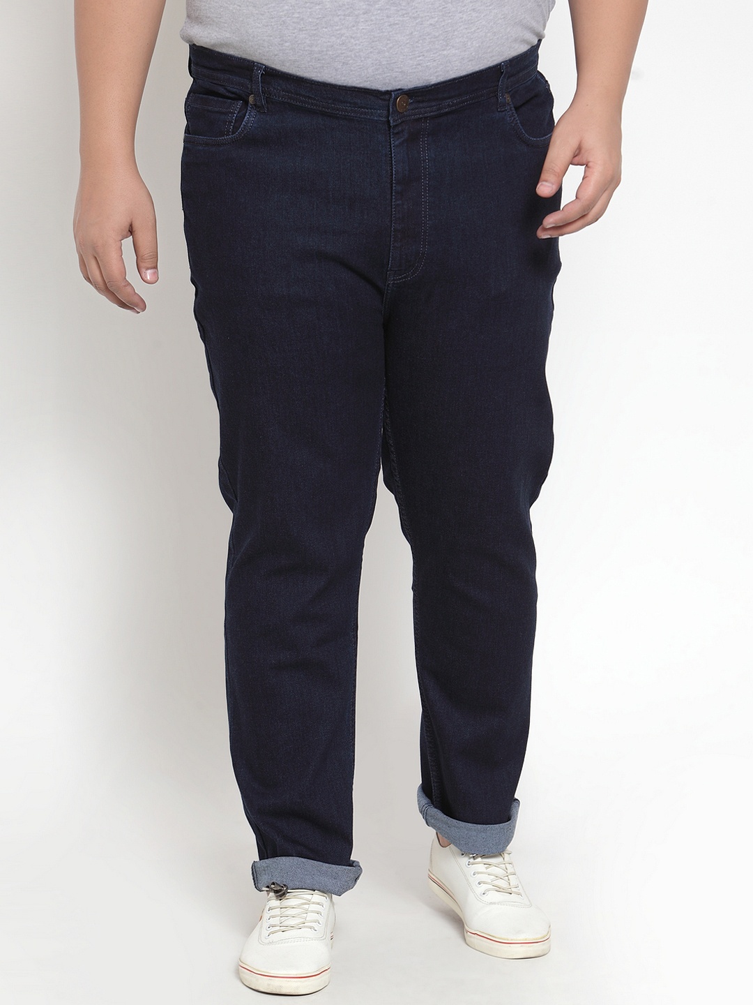 

plusS Men Blue Regular Fit Mid-Rise Clean Look Jeans