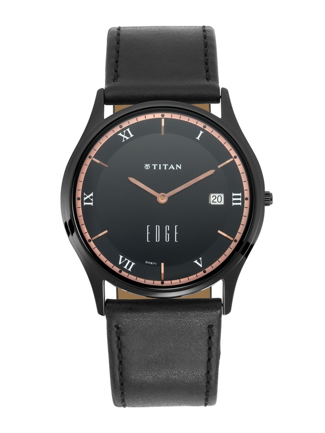 

Titan Men Black Analogue Leather Watch 1683NL02