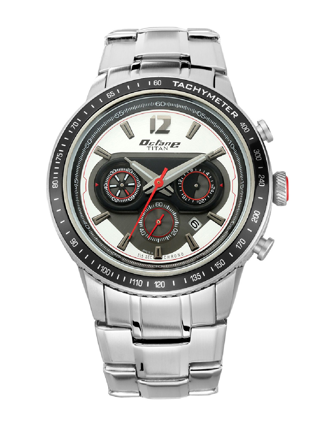 

Titan Men Silver-Toned Analogue Watch 1762KM01