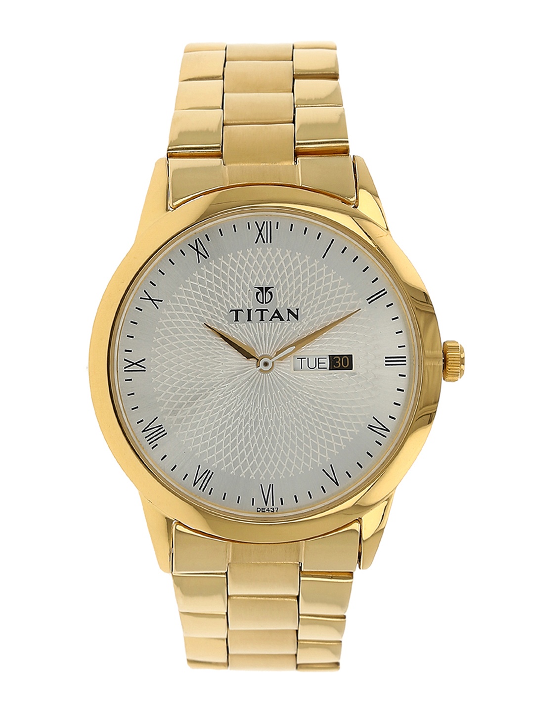 

Titan Men Silver-Toned Analogue Watch 1584YM02
