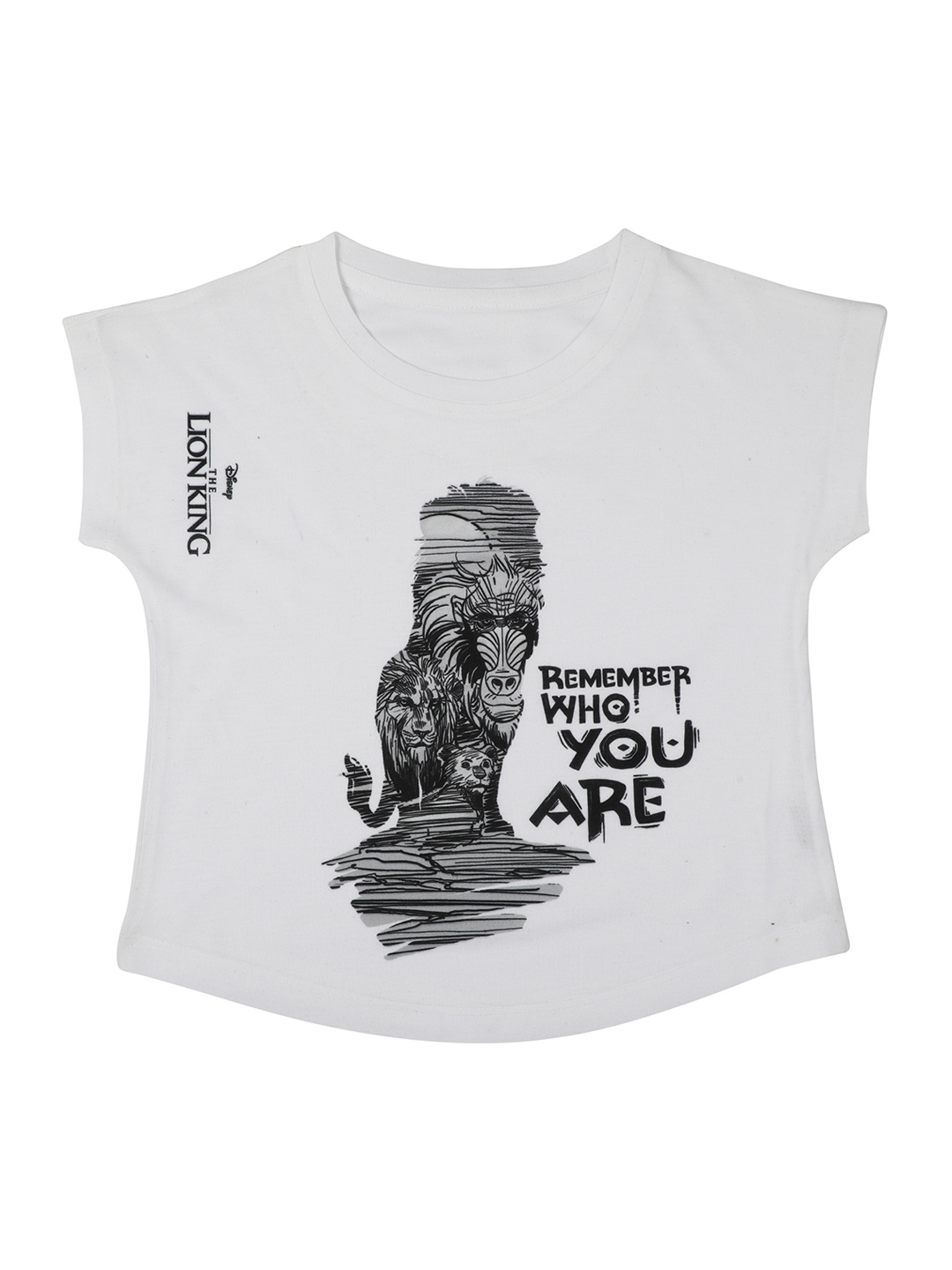 

Disney by Wear Your Mind Girls White Printed Top