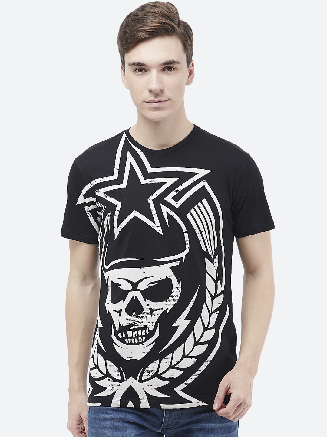 

Call of Duty Men Black & White Print T-shirt