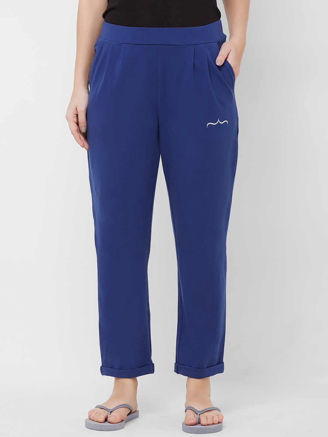 

Mystere Paris Women Blue Solid Lounge Pant
