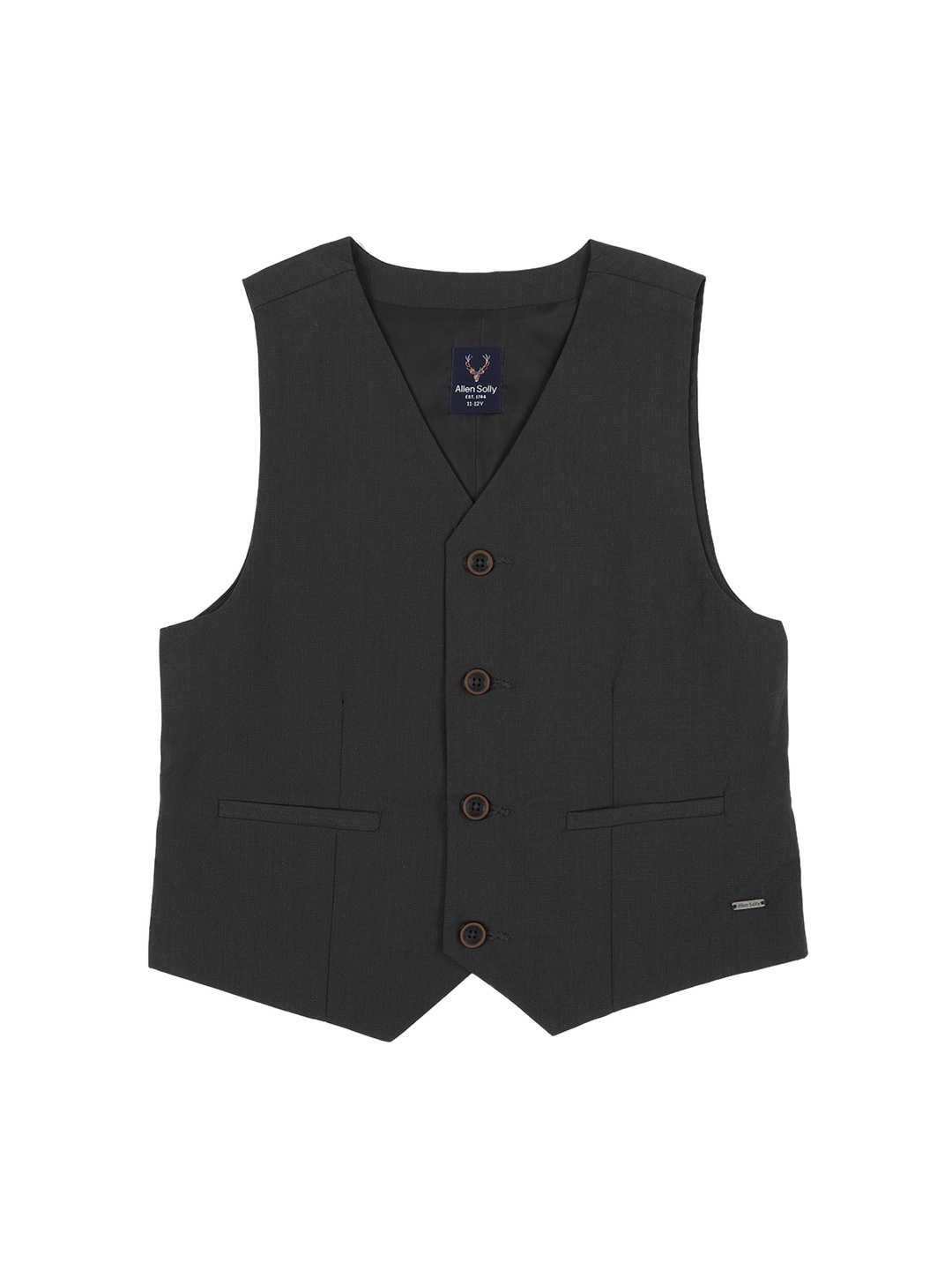 

Allen Solly Junior Boys Grey Solid Woven Waistcoat