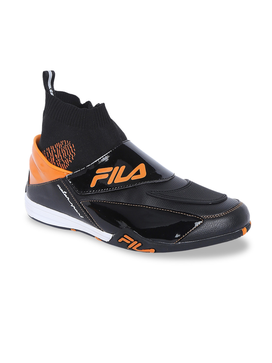 

FILA Men Black Mesh Mid-Top Training or Gym Shoes