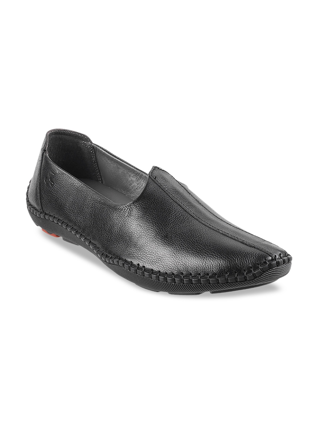 

Mochi Men Black Leather Shoe Style Sandals