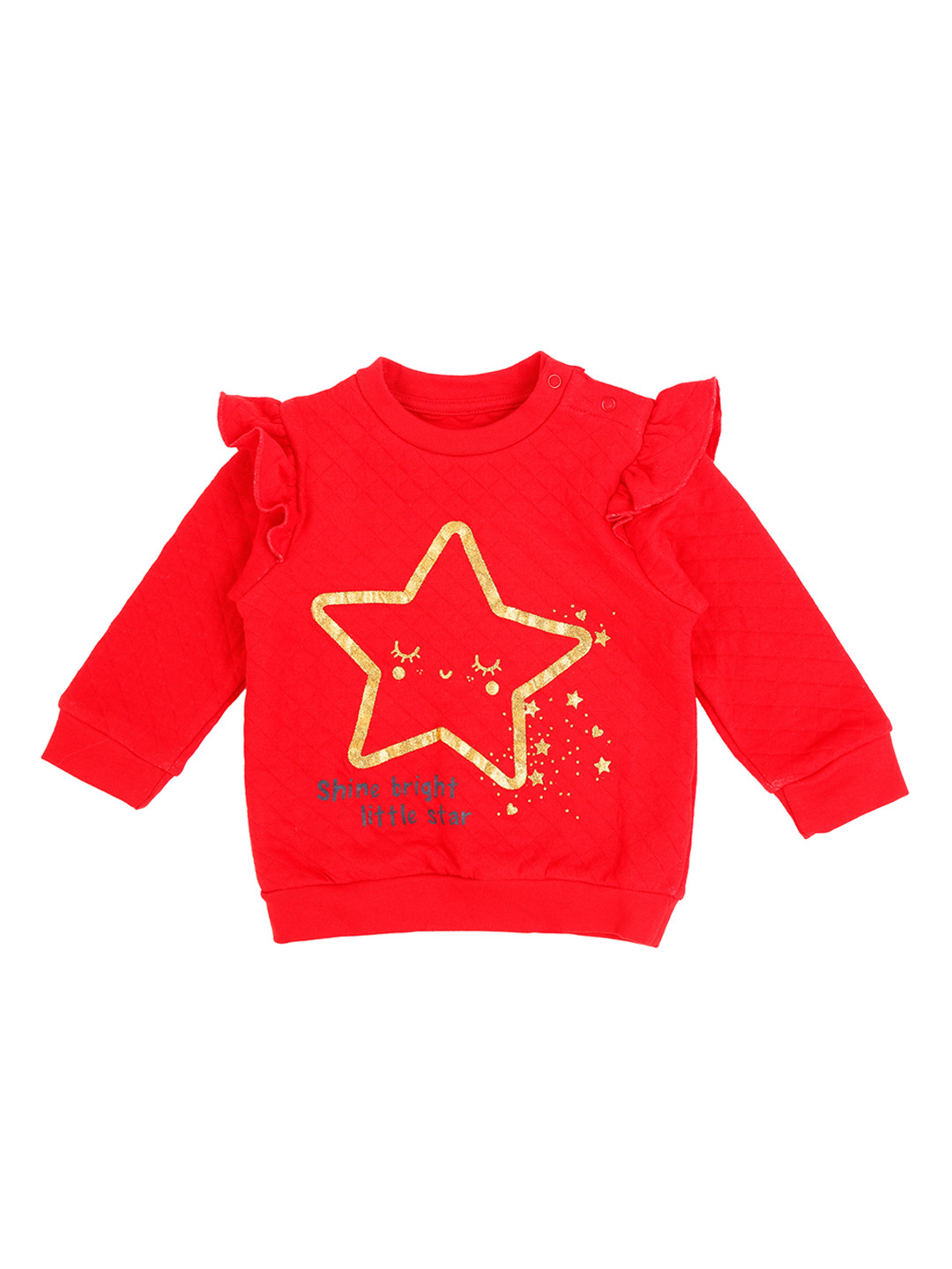 

Pantaloons Baby Girls Red Printed Round Neck T-shirt