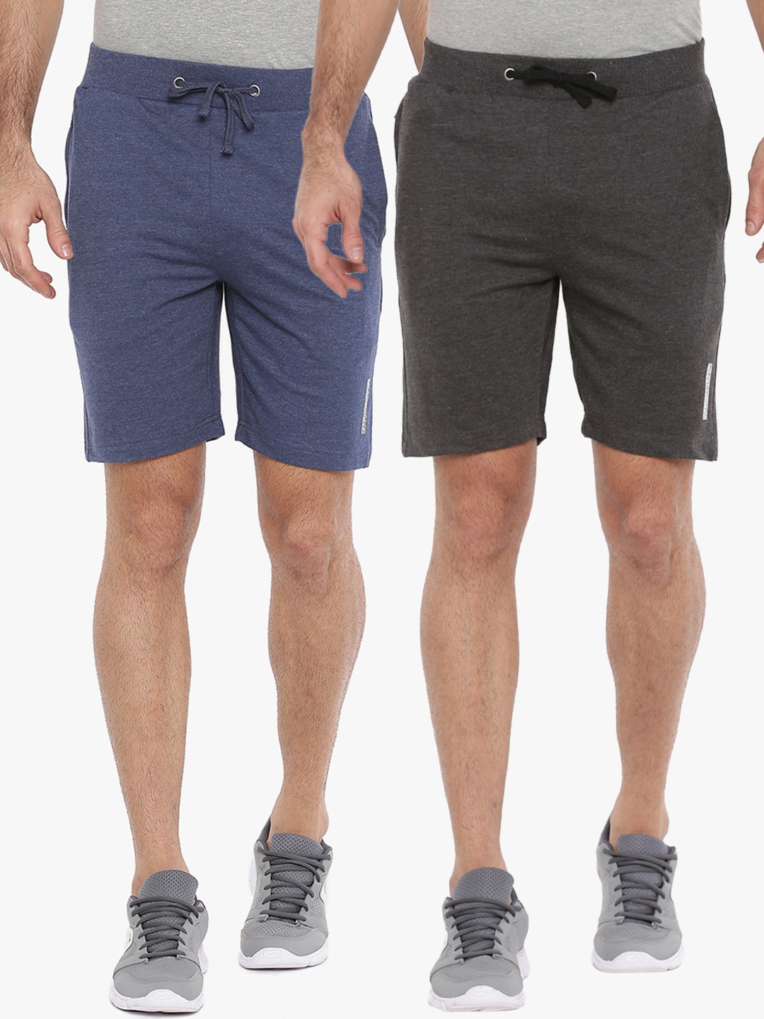 

Force NXT Men Pack of 2 Super Combed Cotton Bermuda Shorts, Blue