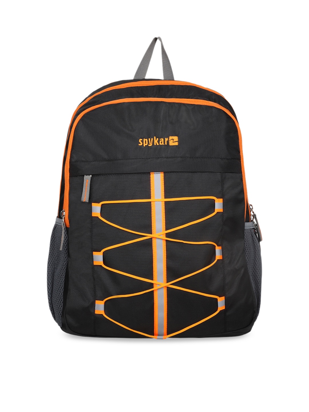 

SPYKAR Ergonomic 2 Stash Pockets Medium Size Backpack, Black