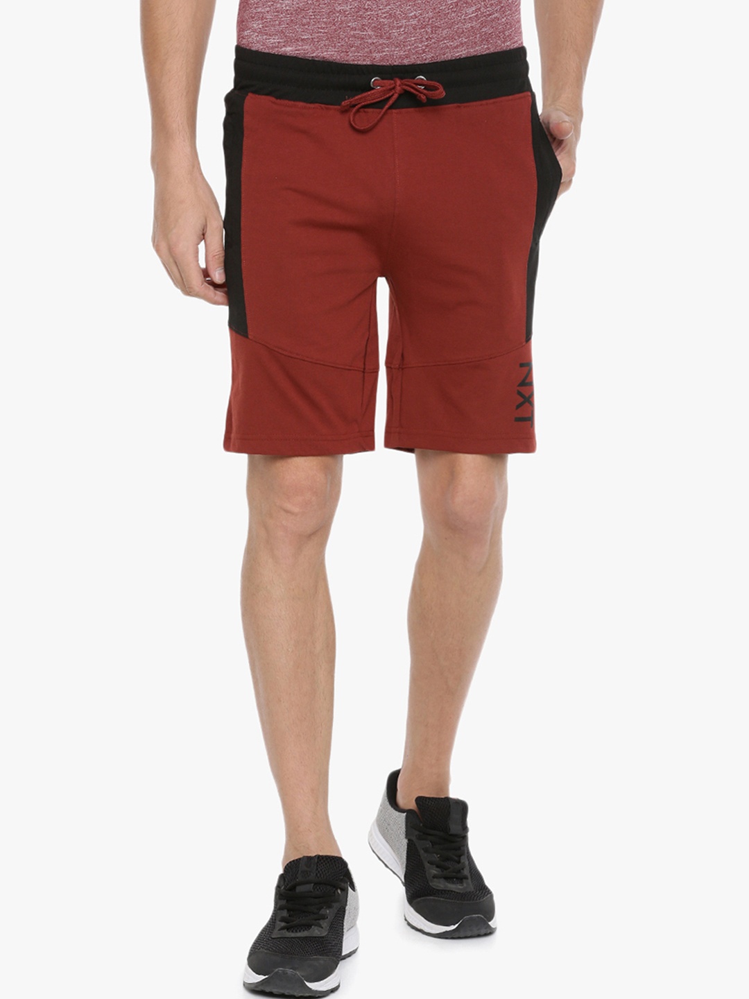 

Force NXT Men Slim Fit Super Combed Cotton Shorts, Rust