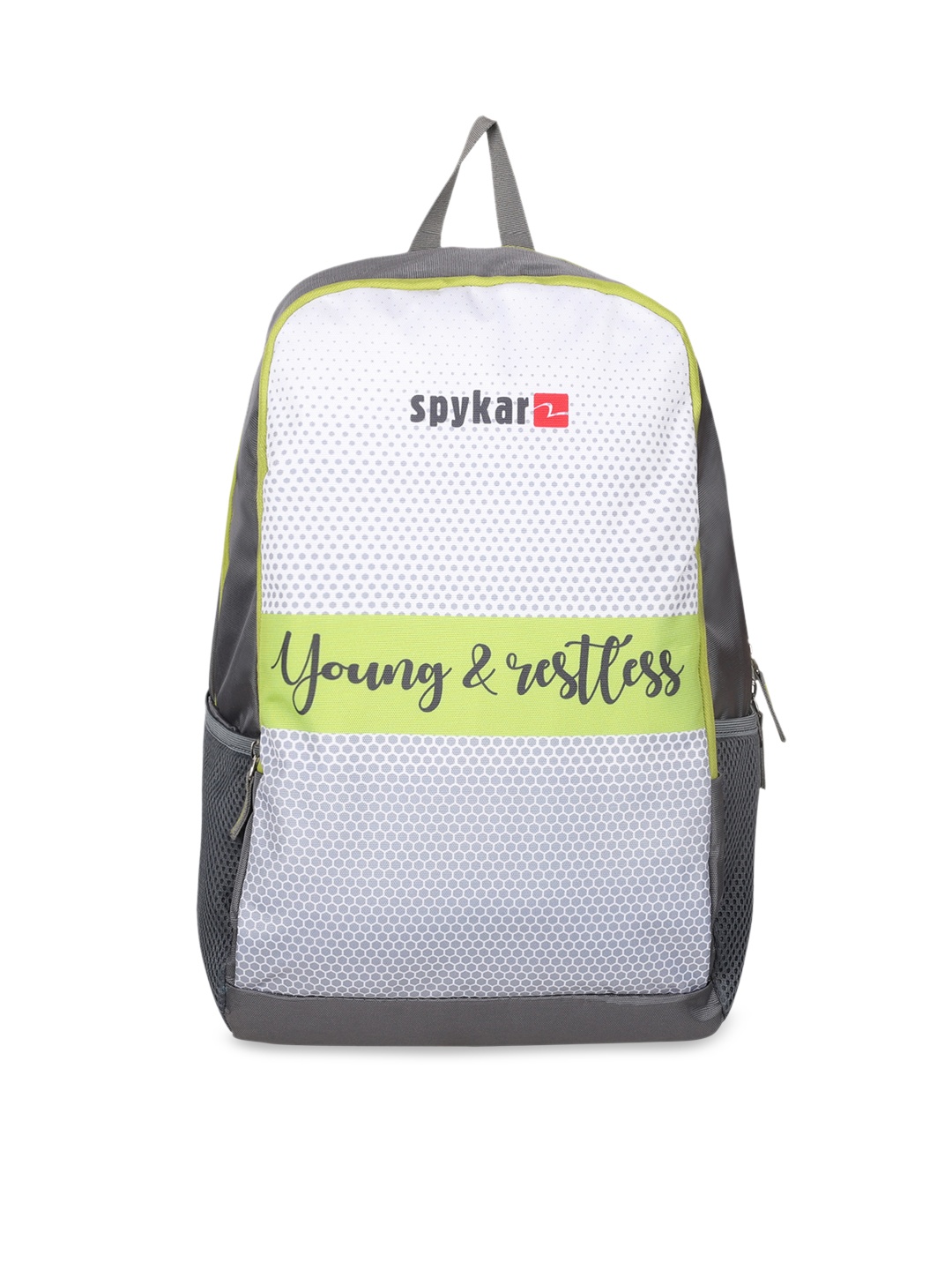 

SPYKAR Colourblocked Ergonomic 2 Stash Pockets Medium Size Backpack, Green