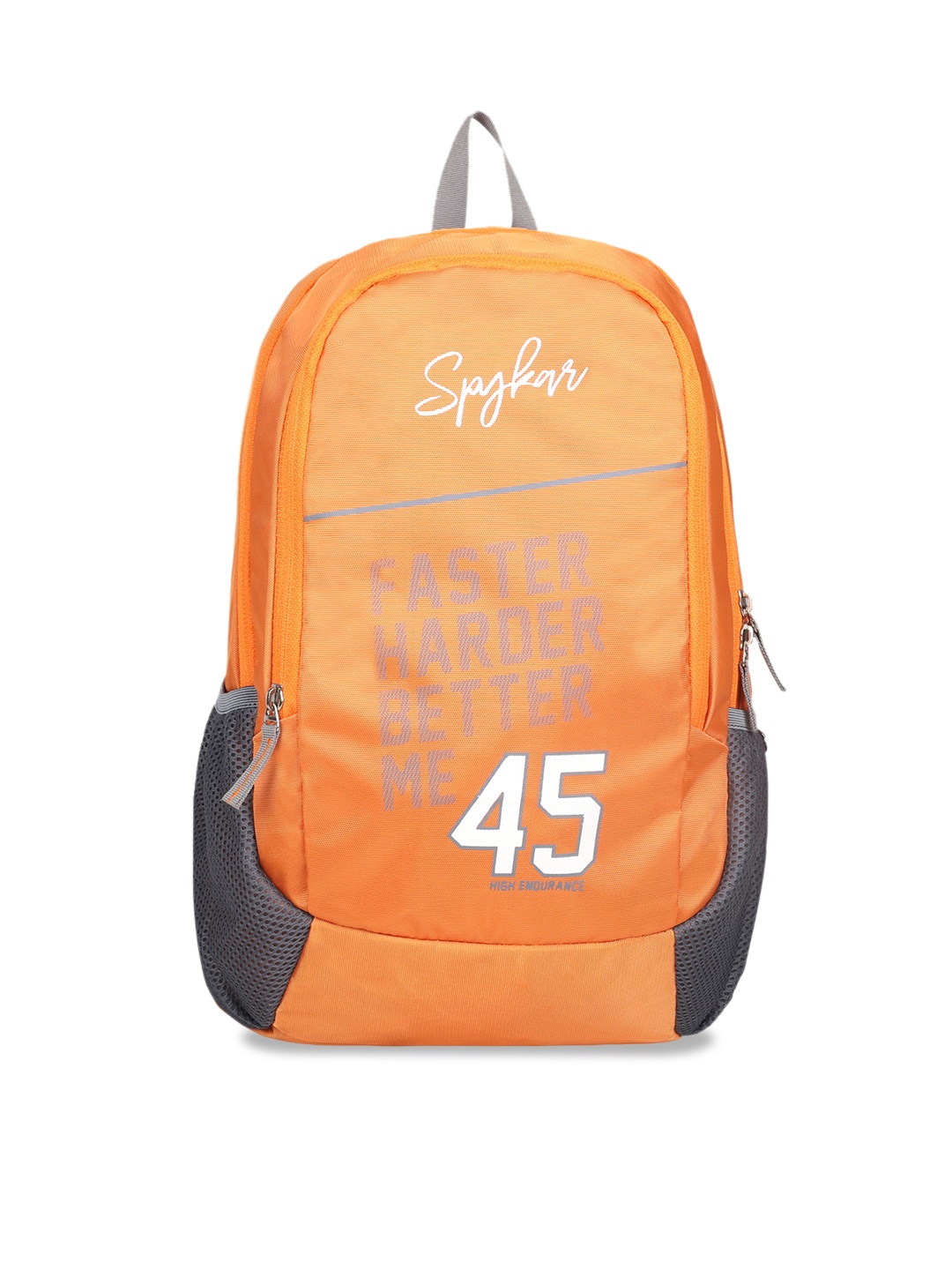 

SPYKAR Typography Printed Medium Backpack, Orange