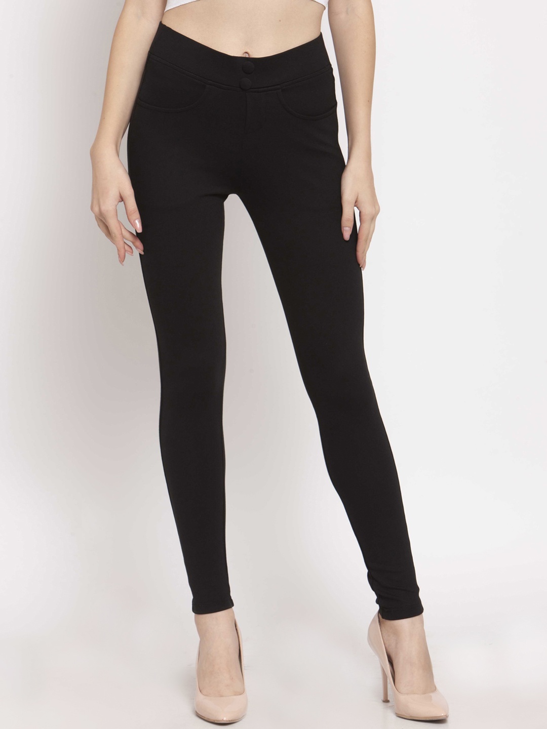 

Castle Women Black Solid Skinny-Fit Jeggings