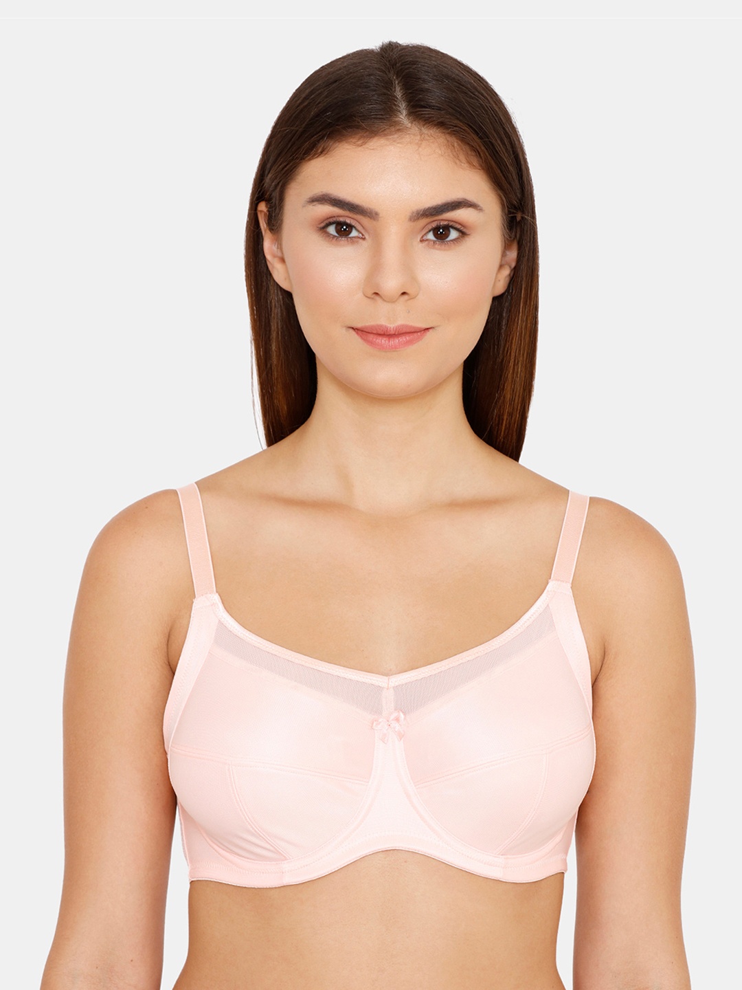 

Zivame Pink Solid Underwired Non Padded Everyday Bra