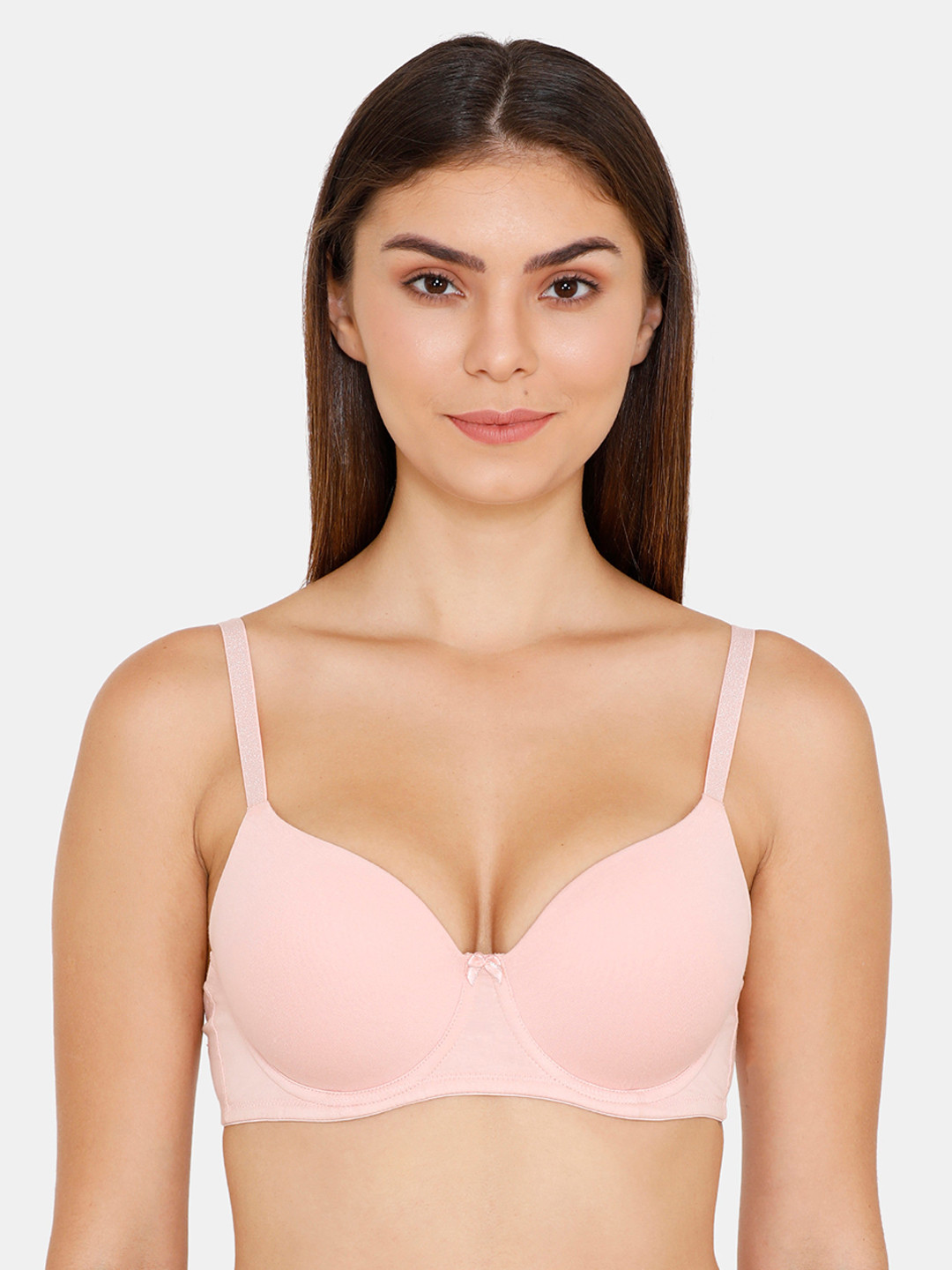 

Zivame Pink Solid Underwired Lightly Padded T-shirt Bra