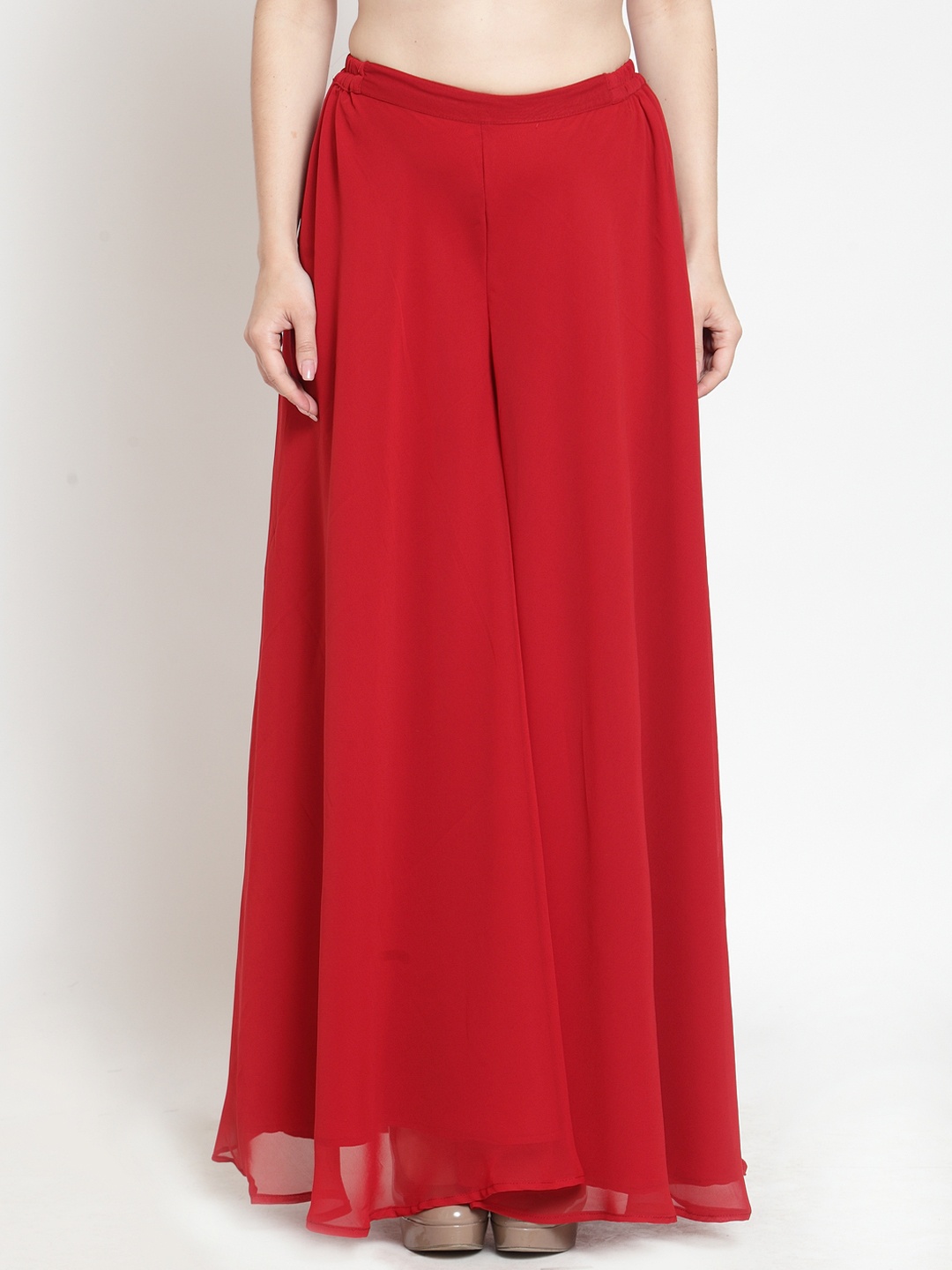 

Just Wow Women Maroon Solid Flared Palazzo