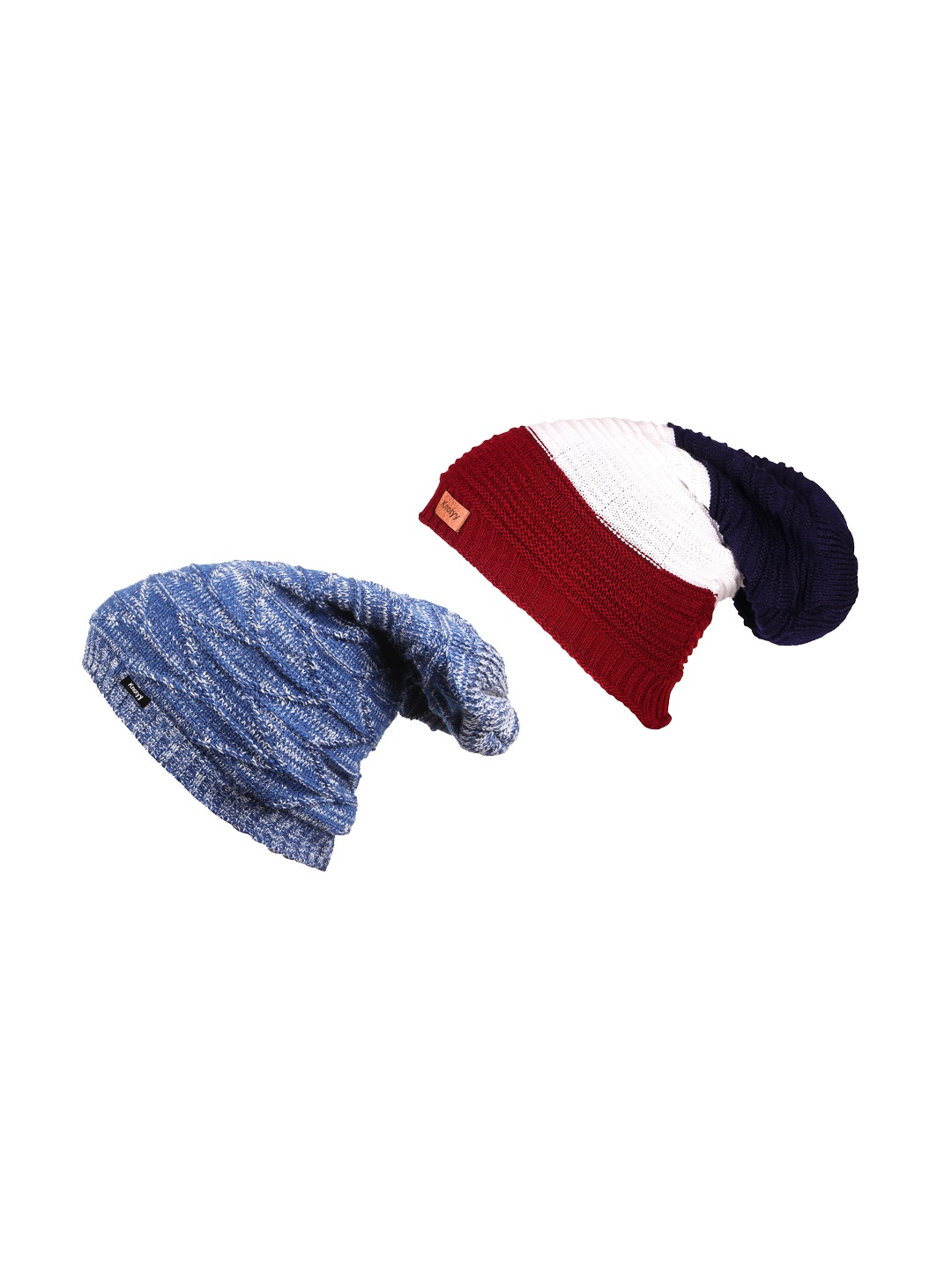 

Knotyy Men Pack of 2 Beanie, Blue