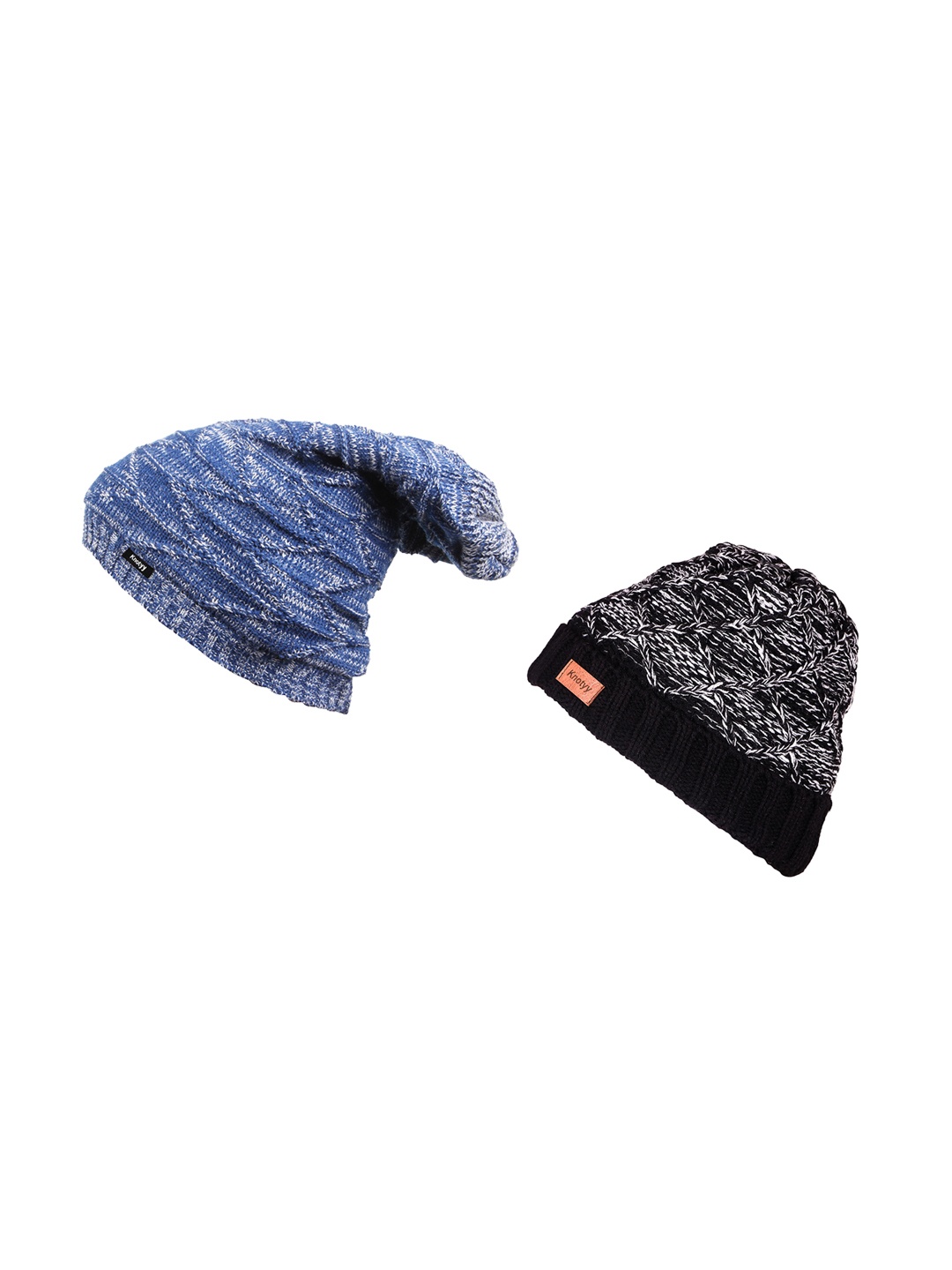 

Knotyy Men Pack of 2 Beanie, Blue