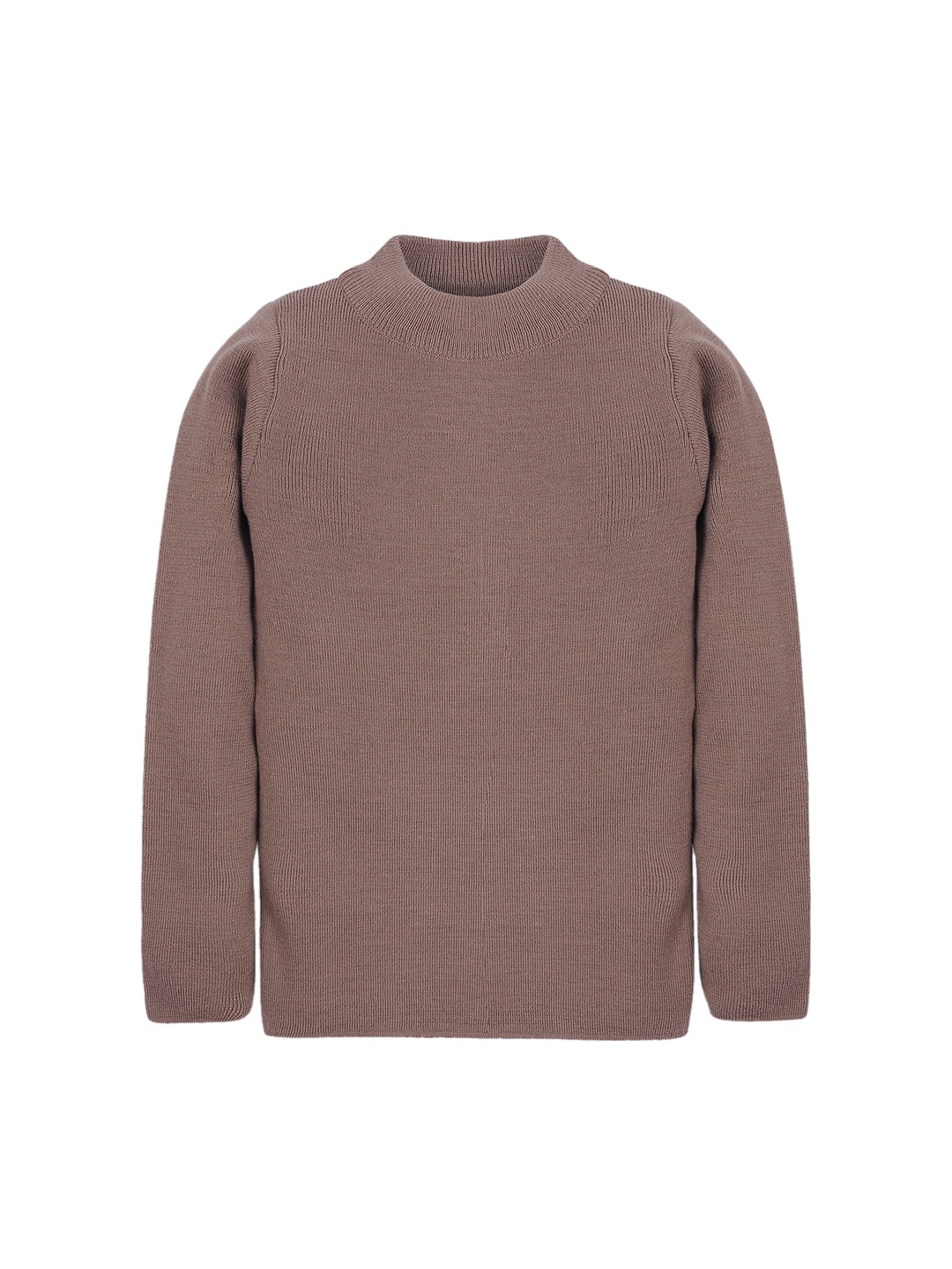 

RVK Unisex Camel Brown Solid Sweater