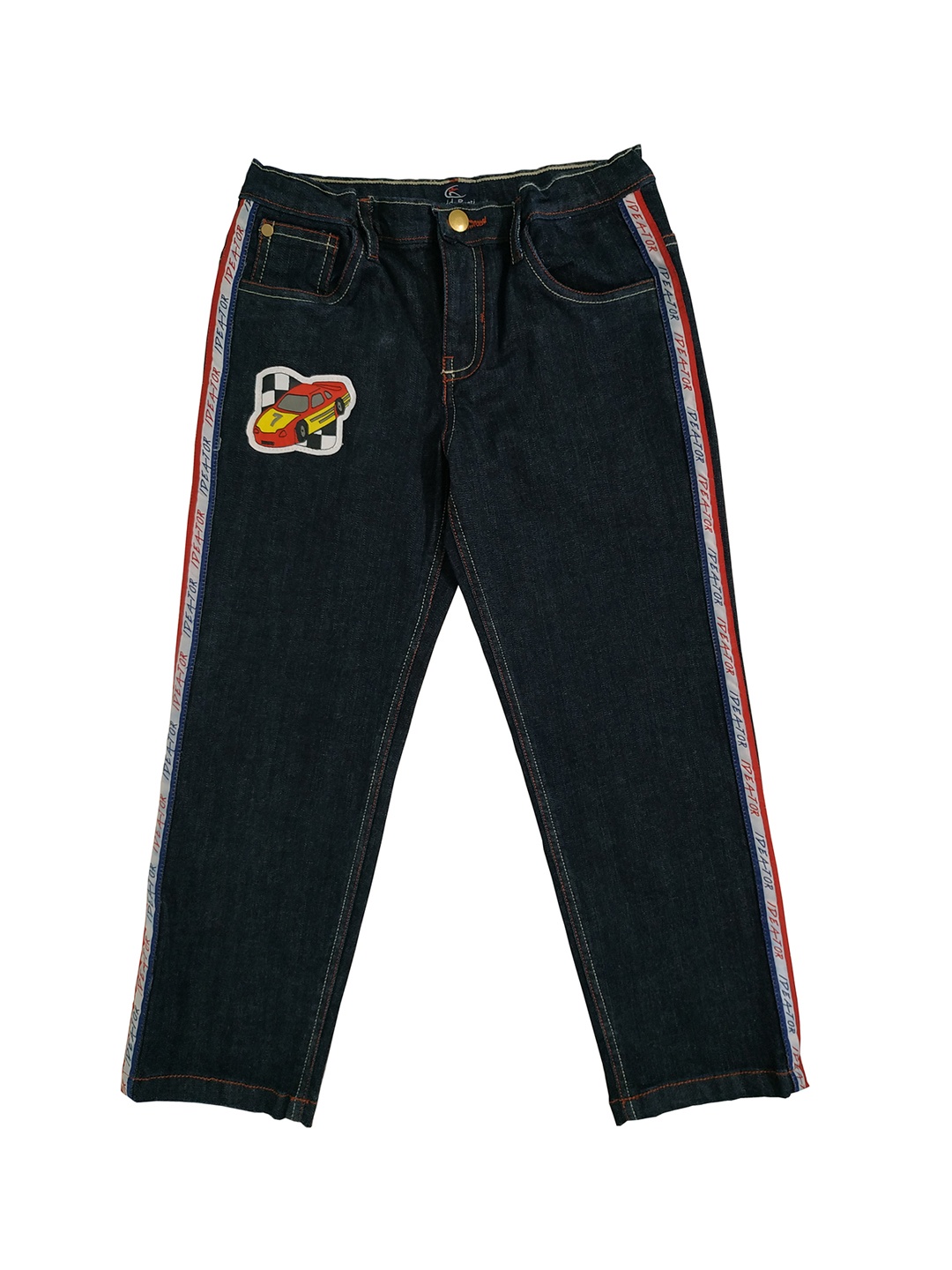 

KiddoPanti Boys Navy Blue Mid-Rise Clean Look Regular Fit Jeans