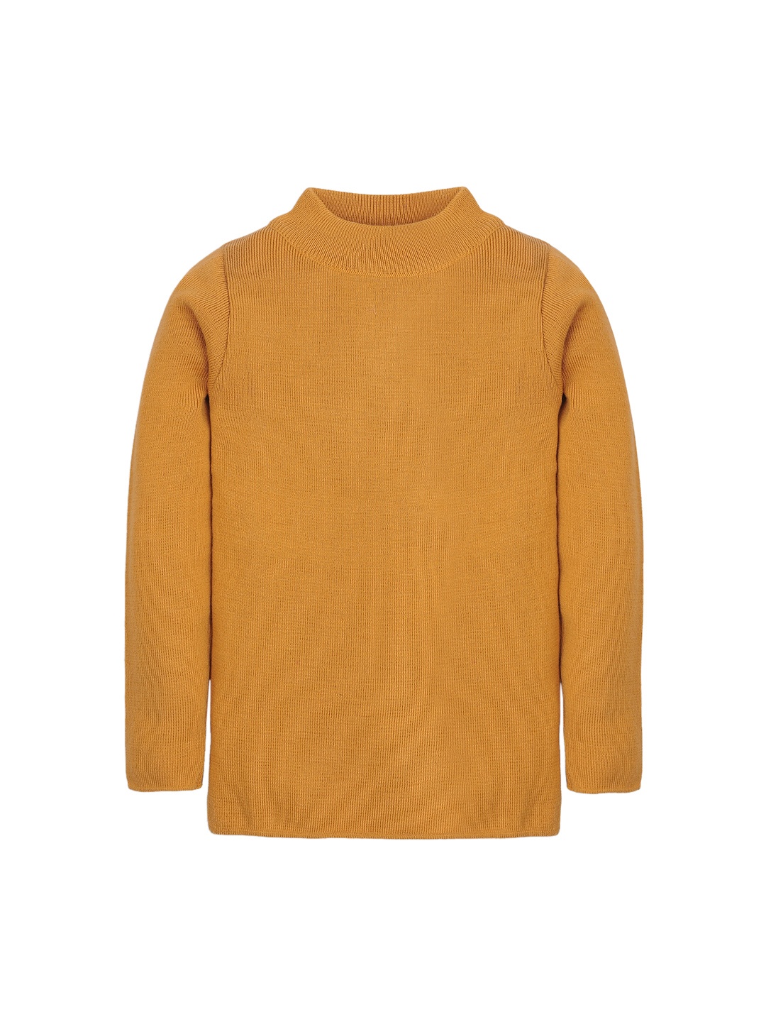 

RVK Unisex Mustard Yellow Solid Sweater