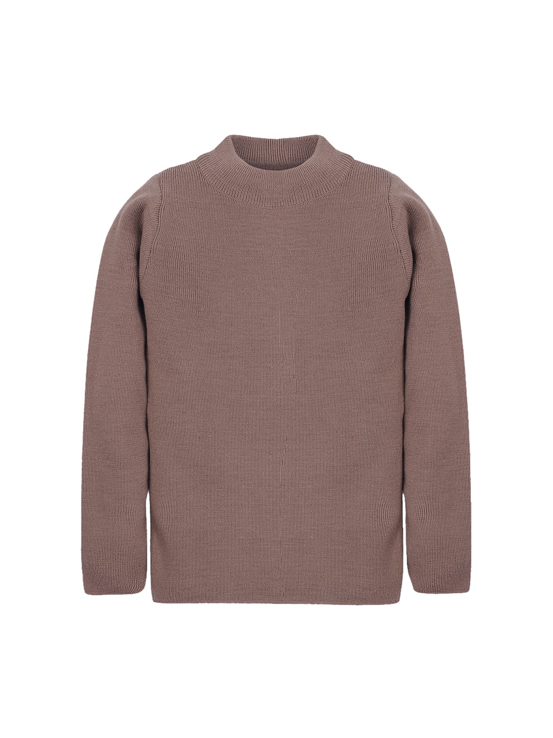 

RVK Unisex Camel Brown Solid Sweater