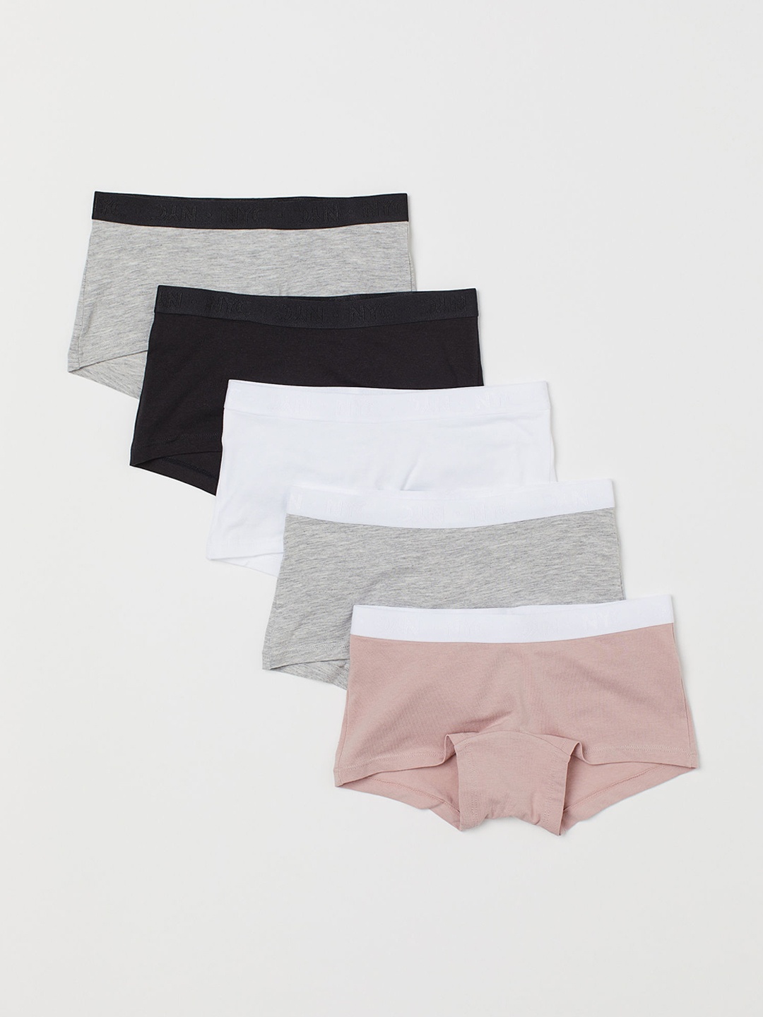 

H&M Girls 5-Pack Cotton Boxers, Pink