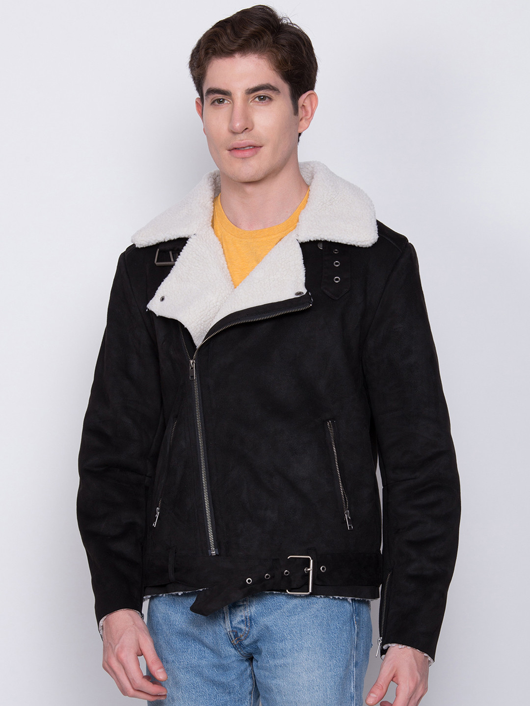 

LINDBERGH Men Black Solid Padded Jacket