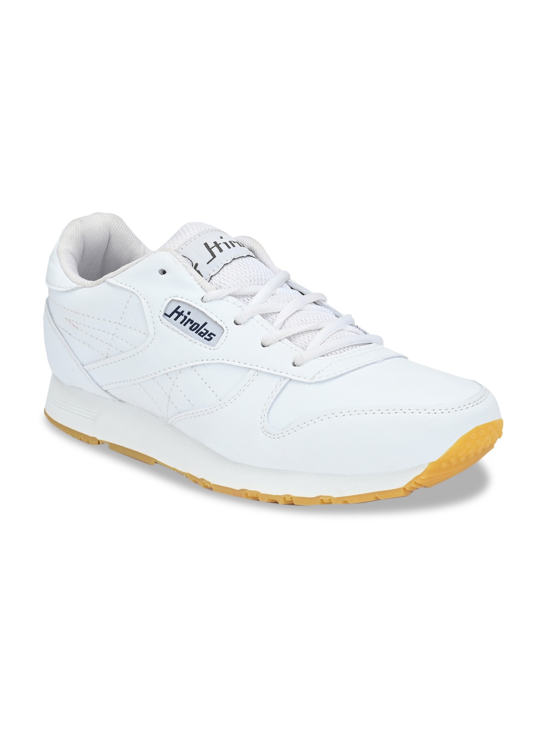 

HIROLAS Men White Synthetic Mid-Top Running Shoes
