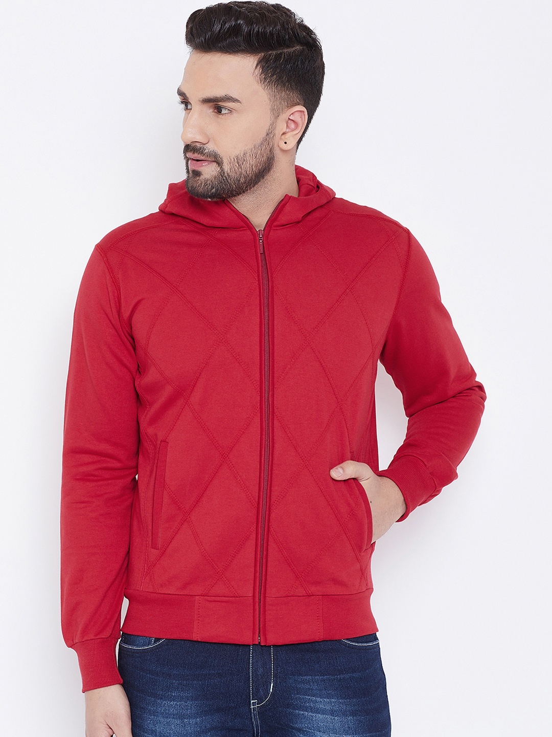 

Spirit Men Red Solid Sweatshirt