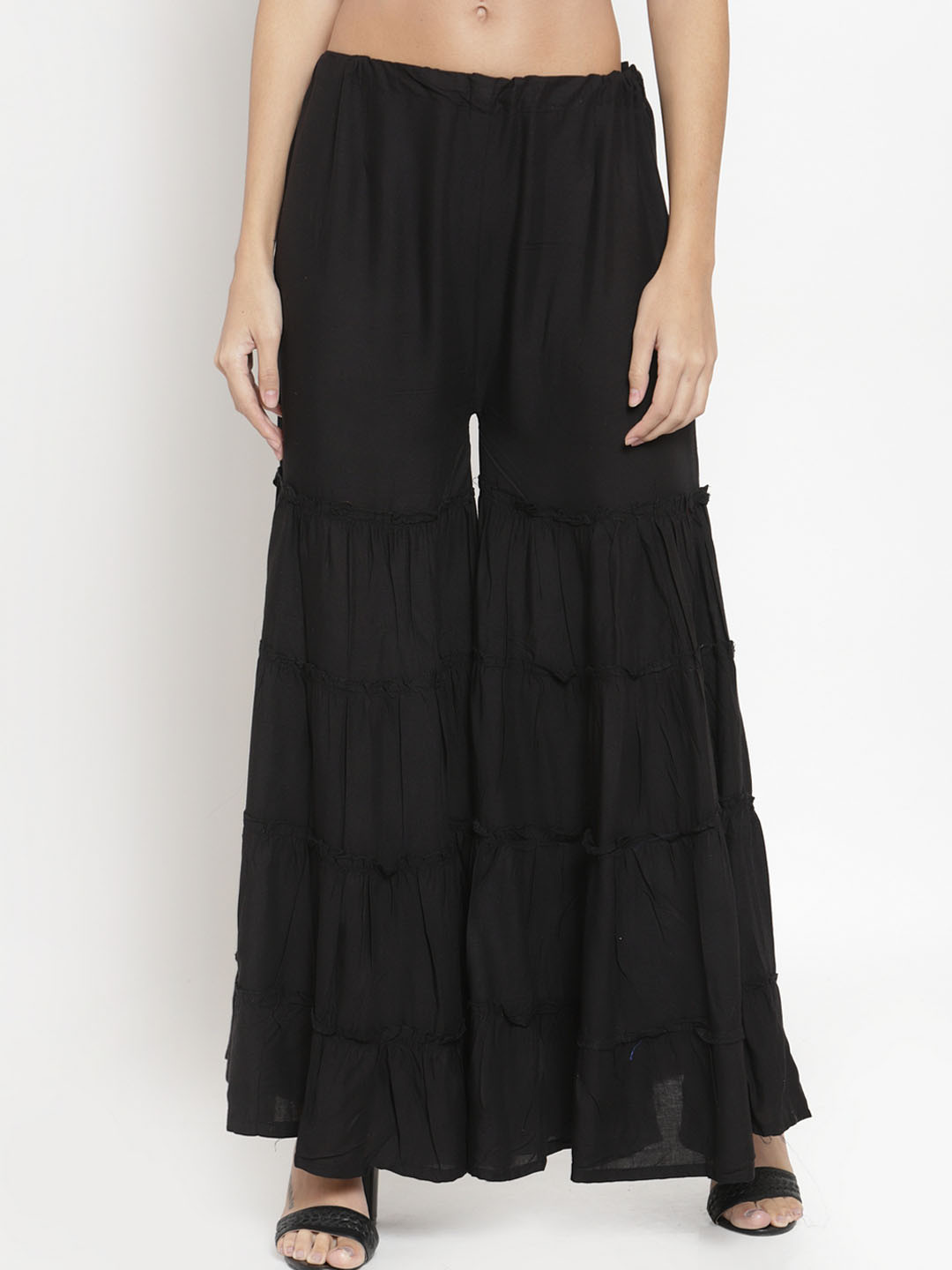 

Clora Creation Women Black Solid Flared Palazzos