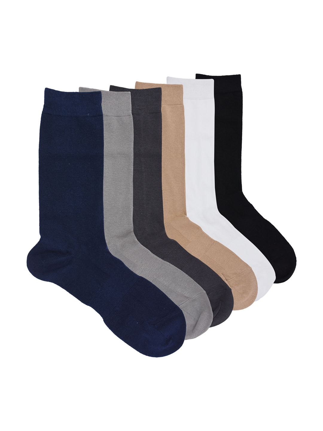 

Balenzia Men Pack of 6 Assorted Calf-Length Socks