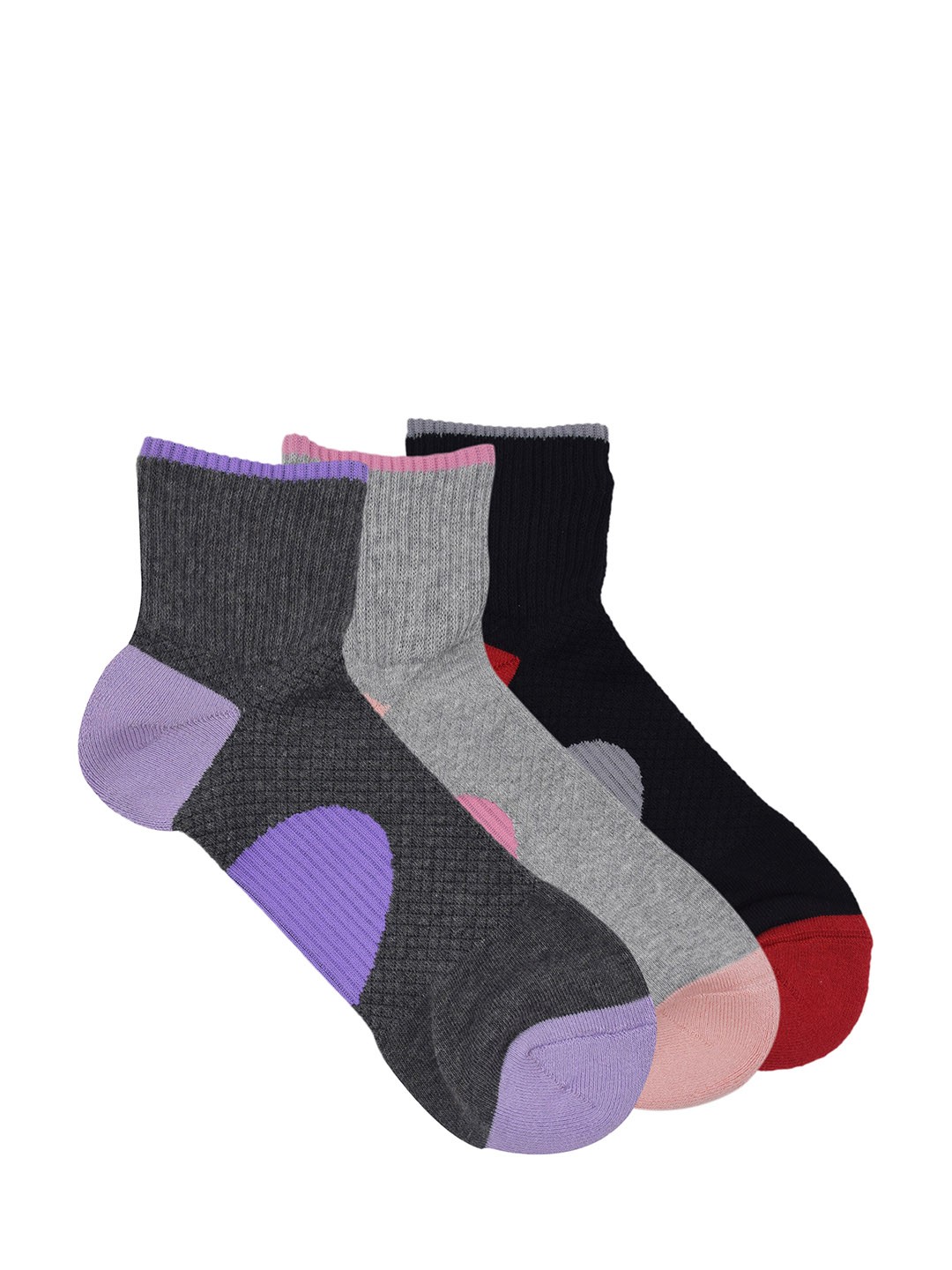 

Balenzia Women Pack of 3 Assorted Ankle-Length Socks
