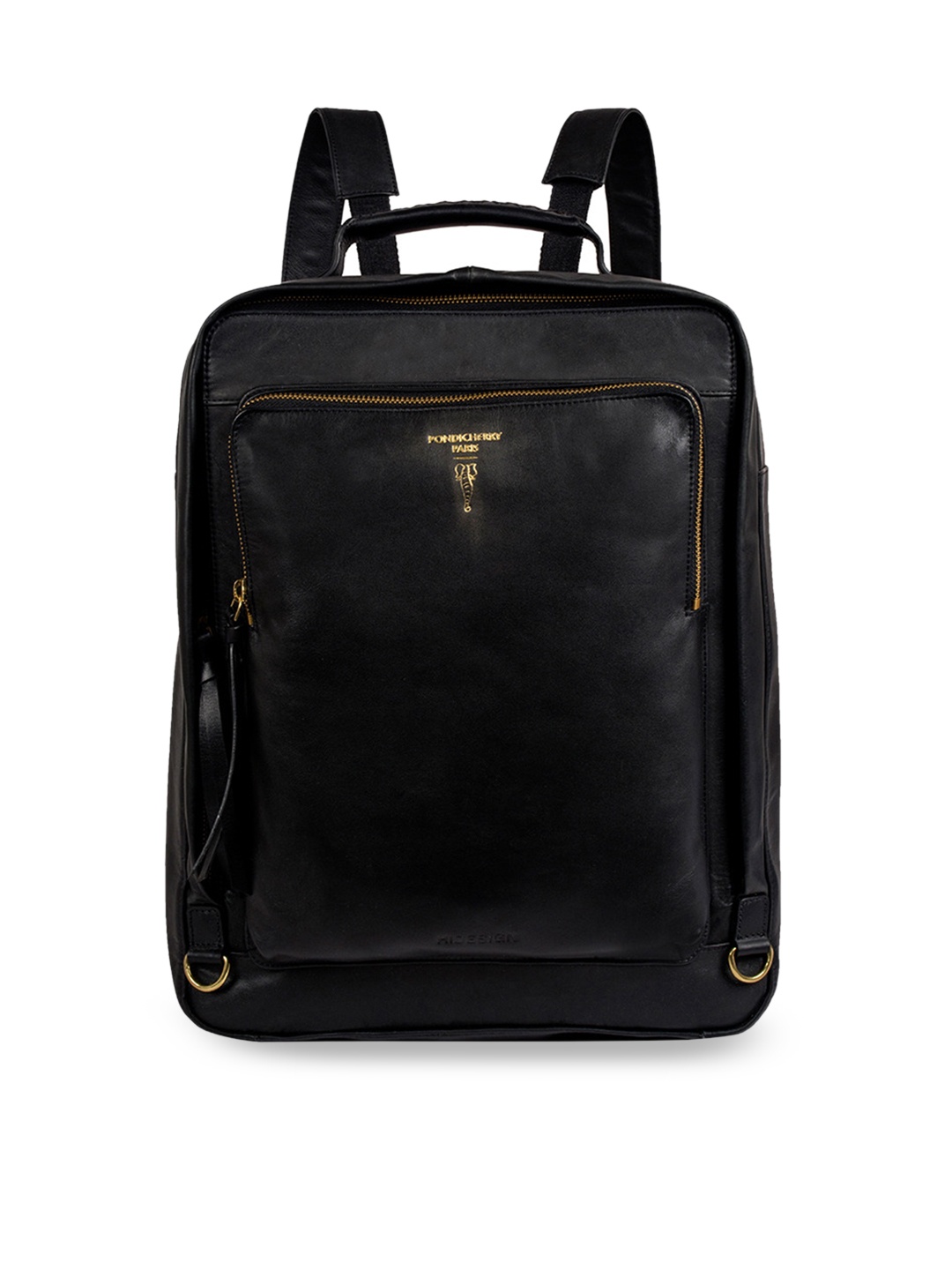 

Hidesign Men Black Solid Backpack