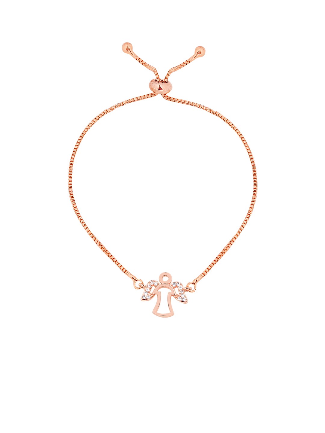 

Moon Dust Rose Gold-Plated Angel Wings Designer Link Bracelet
