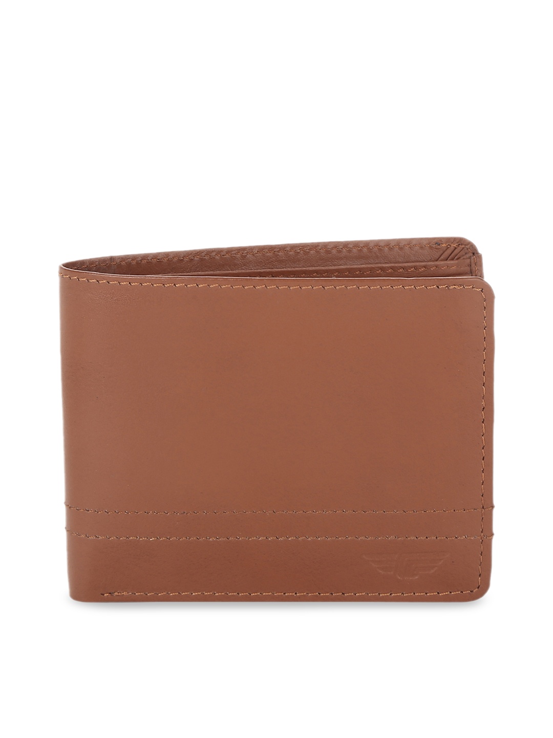 

Red Tape Men Tan Brown Solid Leather Two Fold Wallet