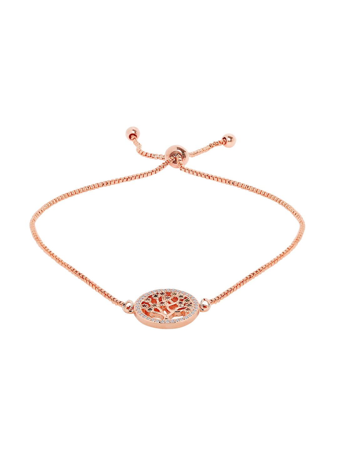 

Moon Dust Rose Gold & Crystal Studded Link Bracelet