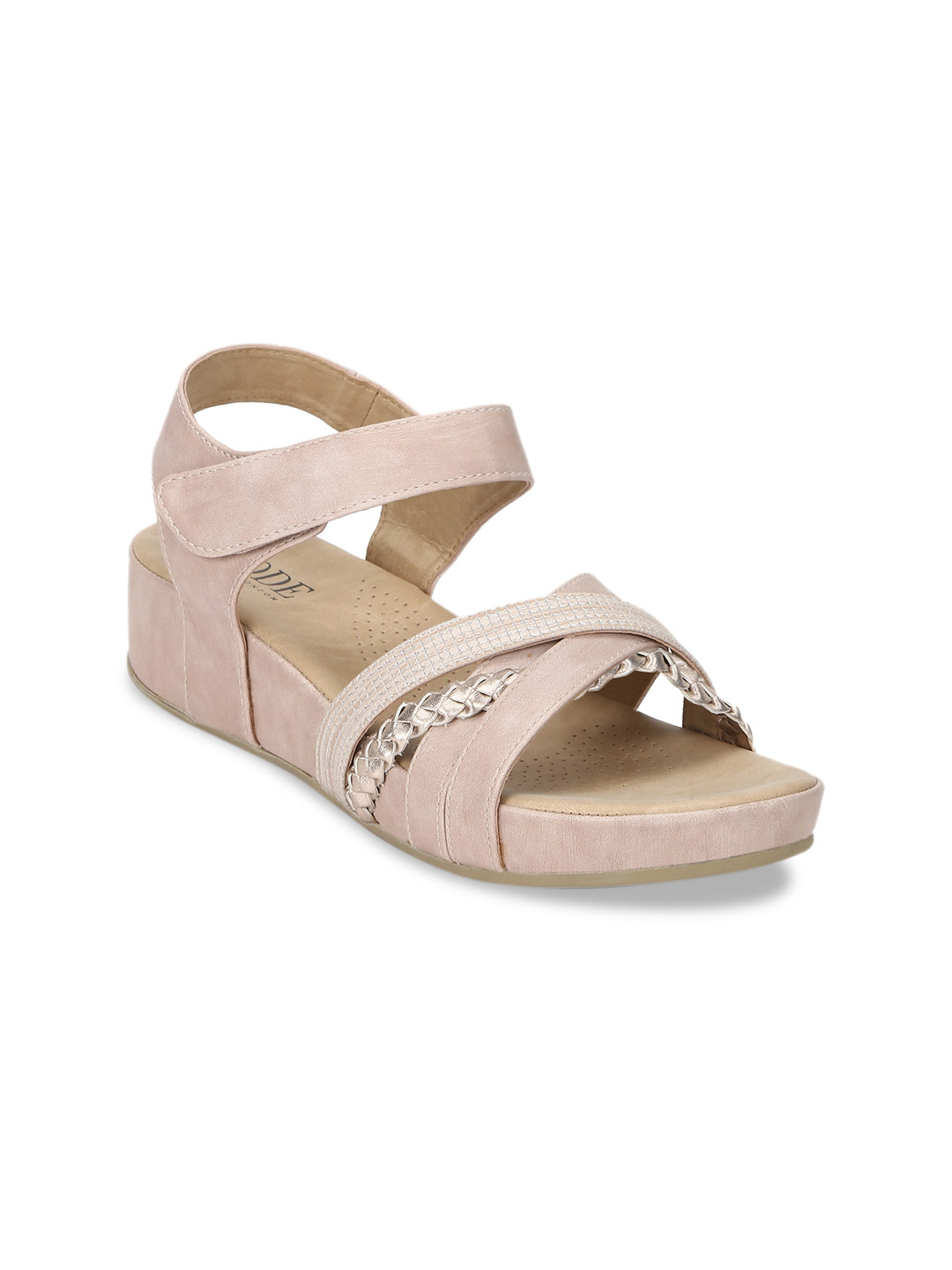 

Mode by Red Tape Women Pink Solid Sandals