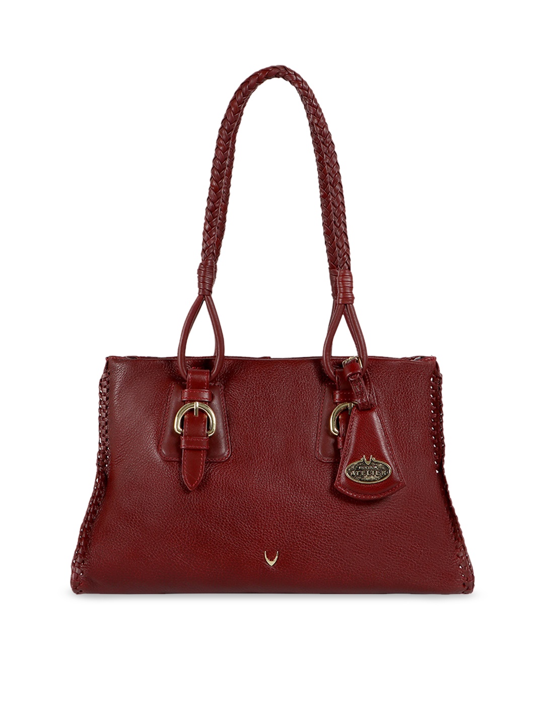

Hidesign Red Textured Leather Shoulder Bag, Maroon
