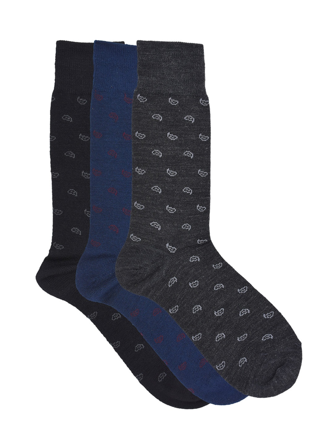 

Balenzia Men Pack of 3 Assorted Calf-Length Socks