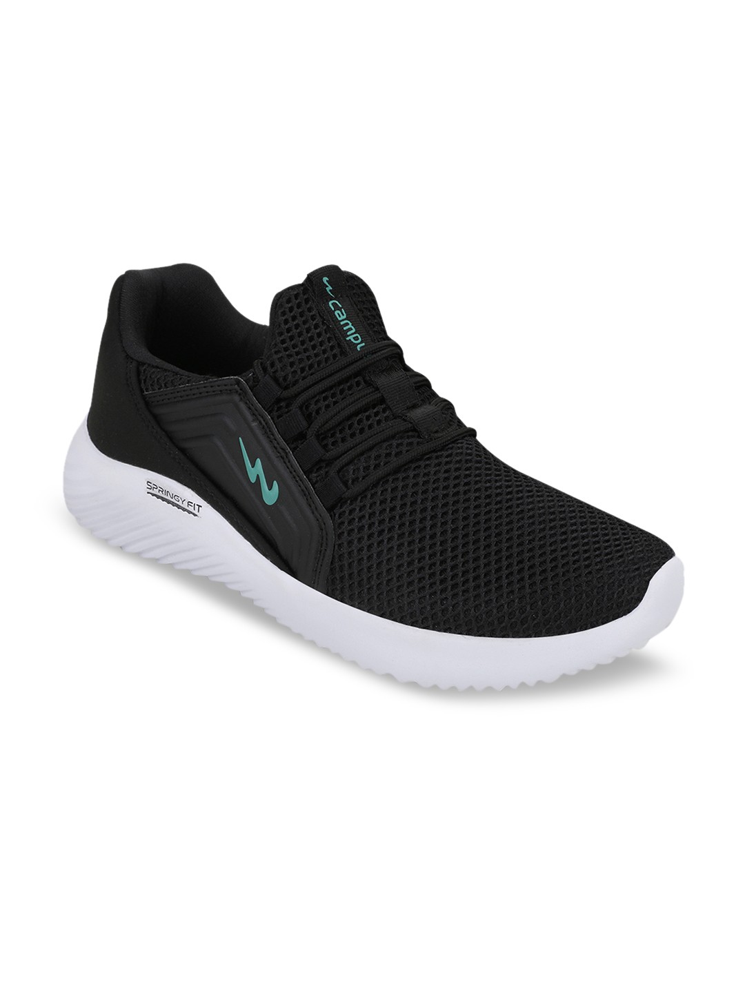 

Campus Men Black Mesh Running Shoes