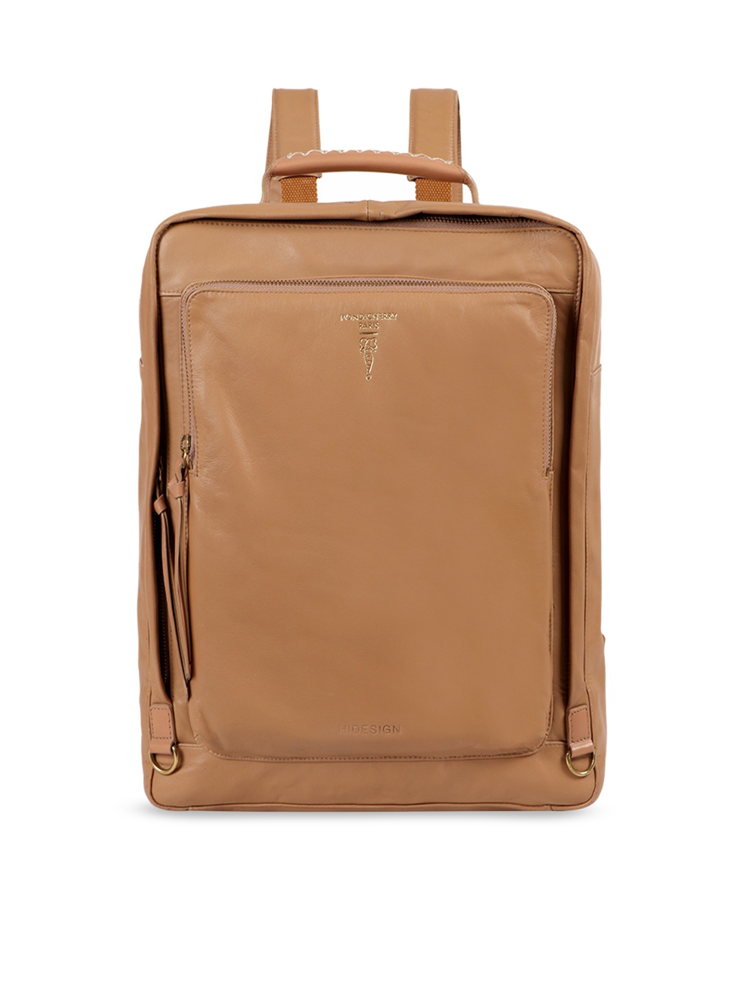 

Hidesign Men Tan brown Solid Backpack