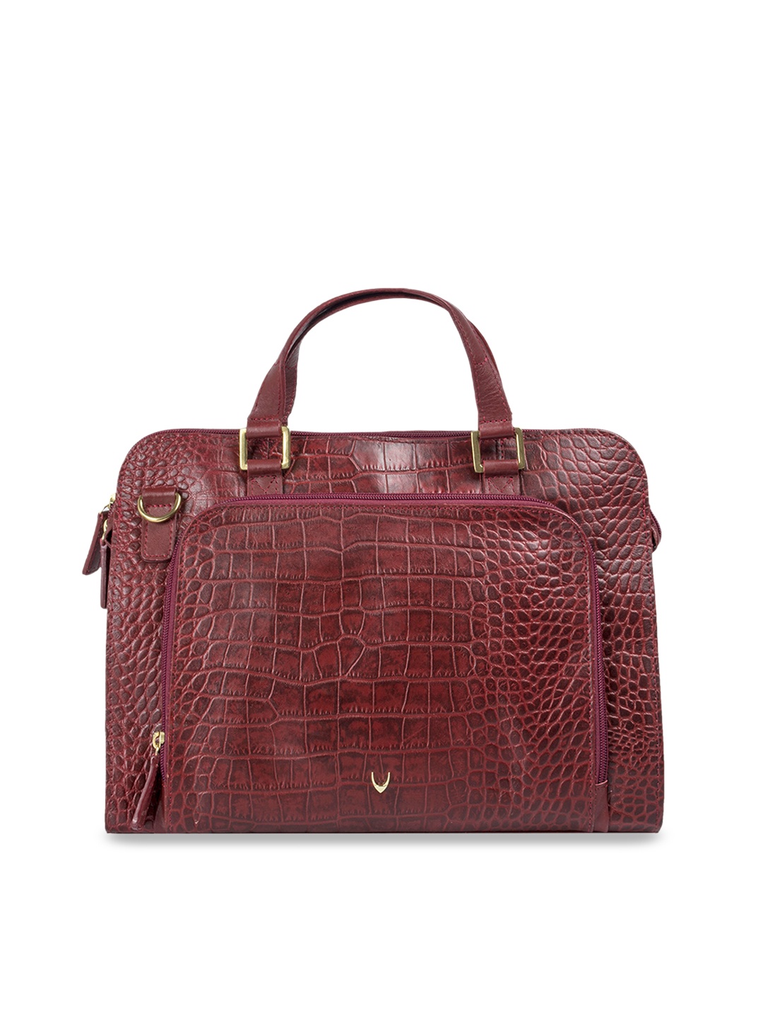

Hidesign Women Red Textured Laptop Bag