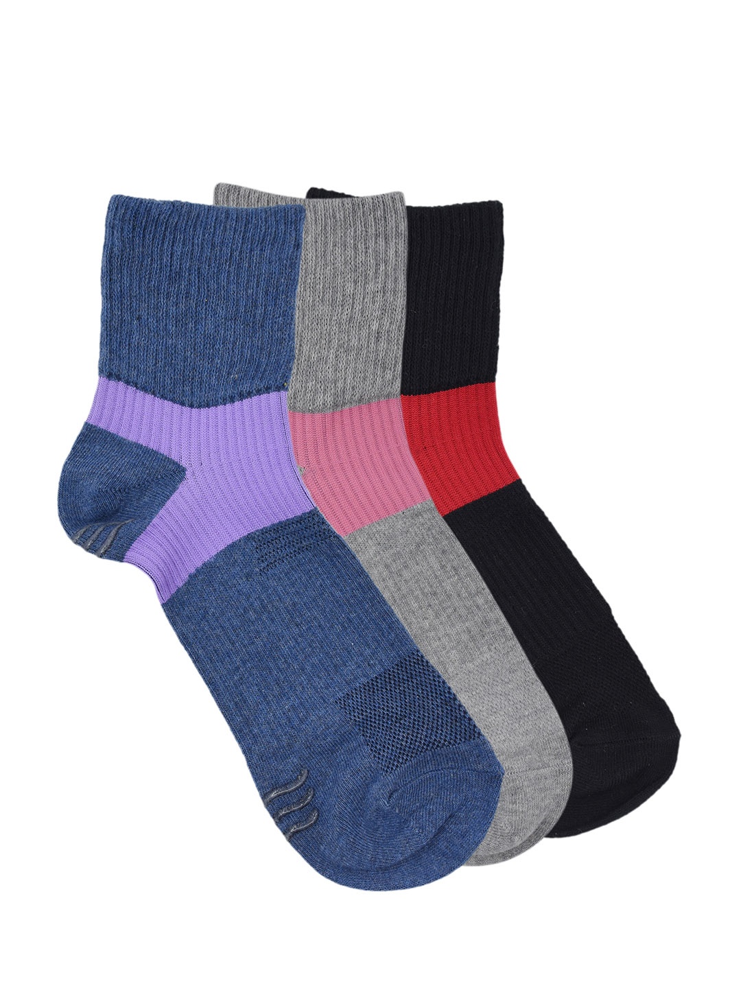 

Balenzia Women Pack of 3 Assorted Above Ankle-Length Socks
