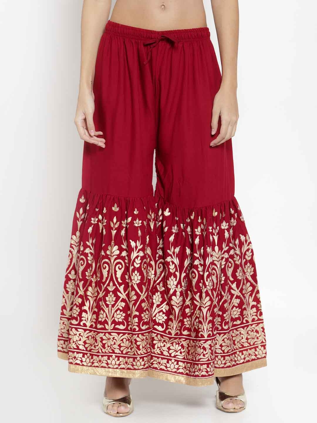 

Clora Creation Women Maroon Solid Flared Palazzos