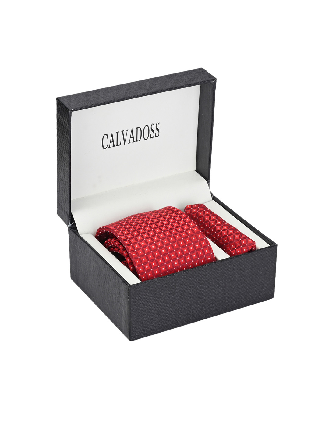 

Calvadoss Men Red & Maroon Patterned Accessory Gift Set