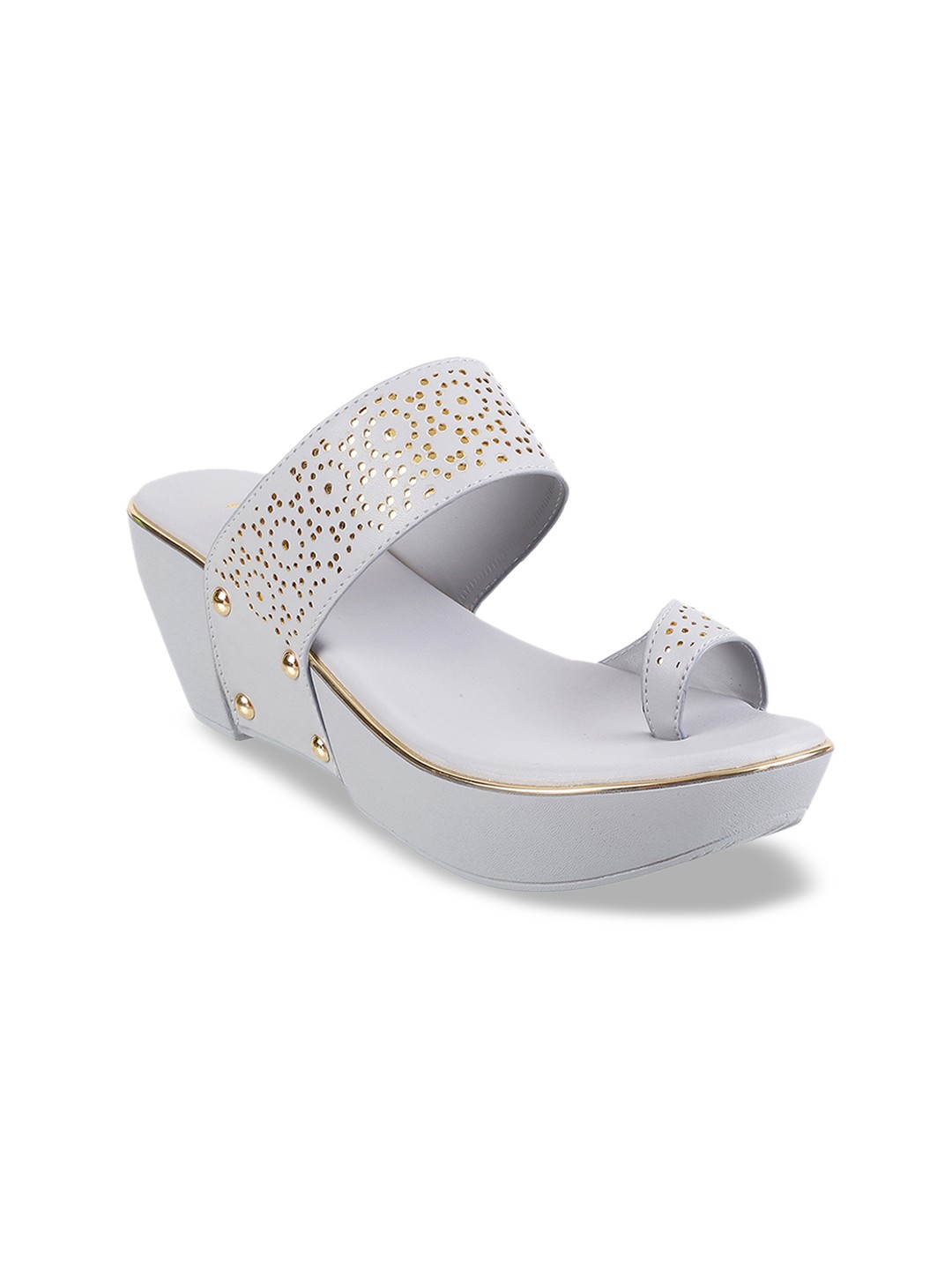 

Mochi Women Grey Textured Heels