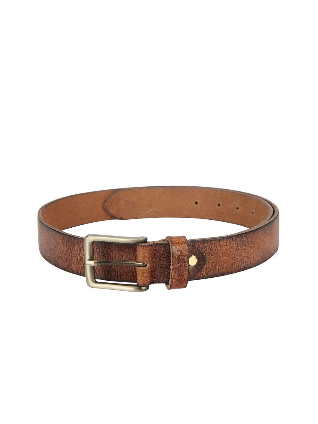 

Ruosh Men Tan Brown Textured Leather Belt