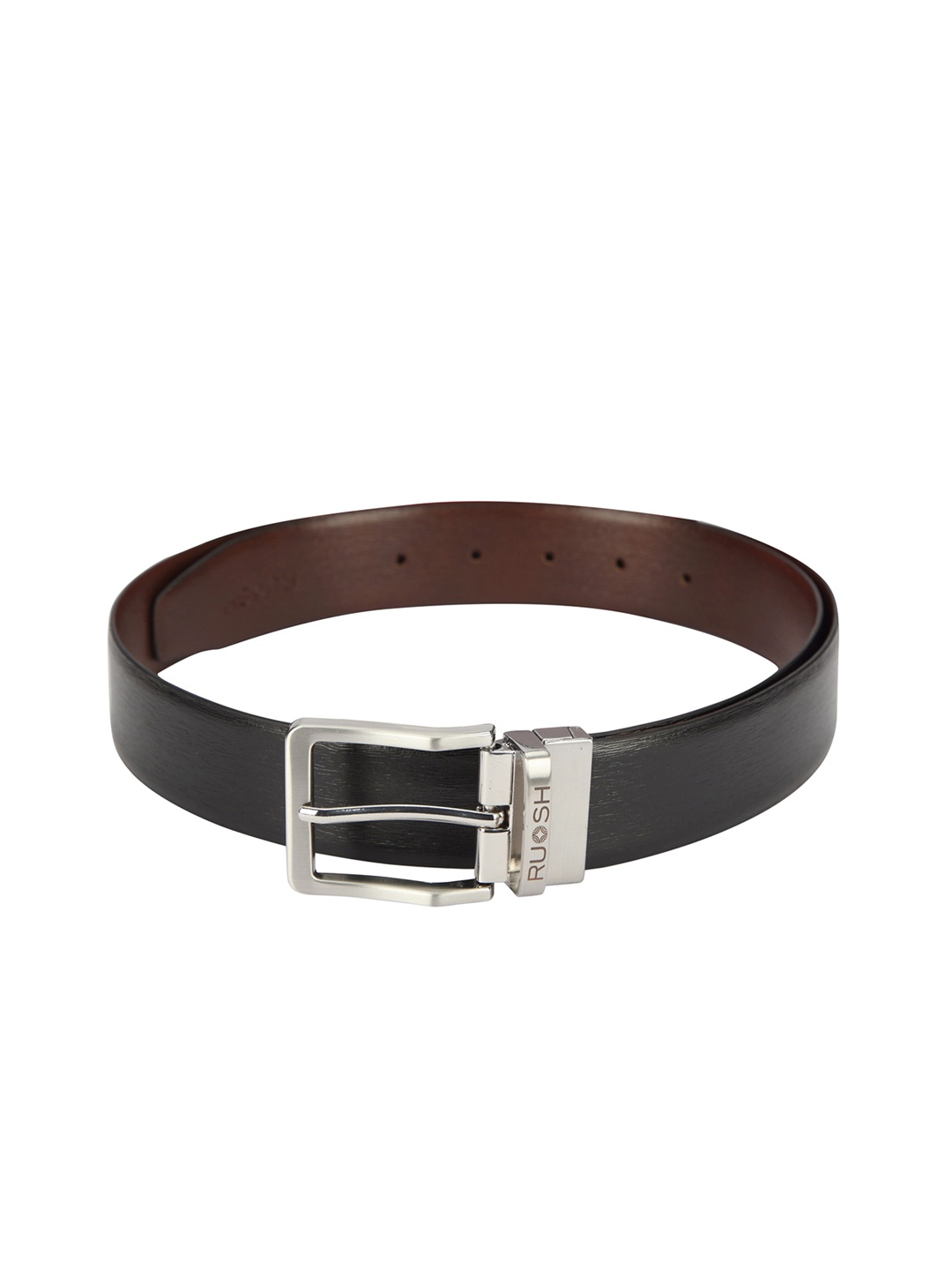 

Ruosh Men Black & Brown Solid Reversible Leather Belt