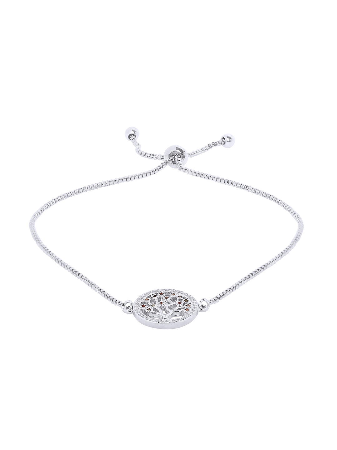 

Moon Dust Women Silver-Plated Charm Bracelet, White